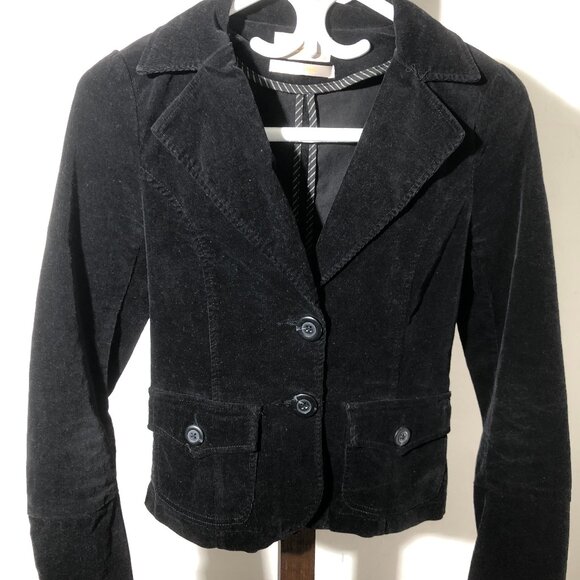 Costa Blanca black fitted corduroy blazer - Size Small - 95% Cotton - Picture 1 of 6